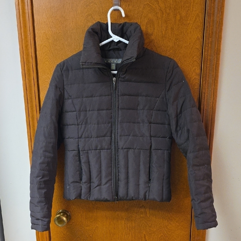 Brown Puffer Jacket Kenneth Cole Reaction Small